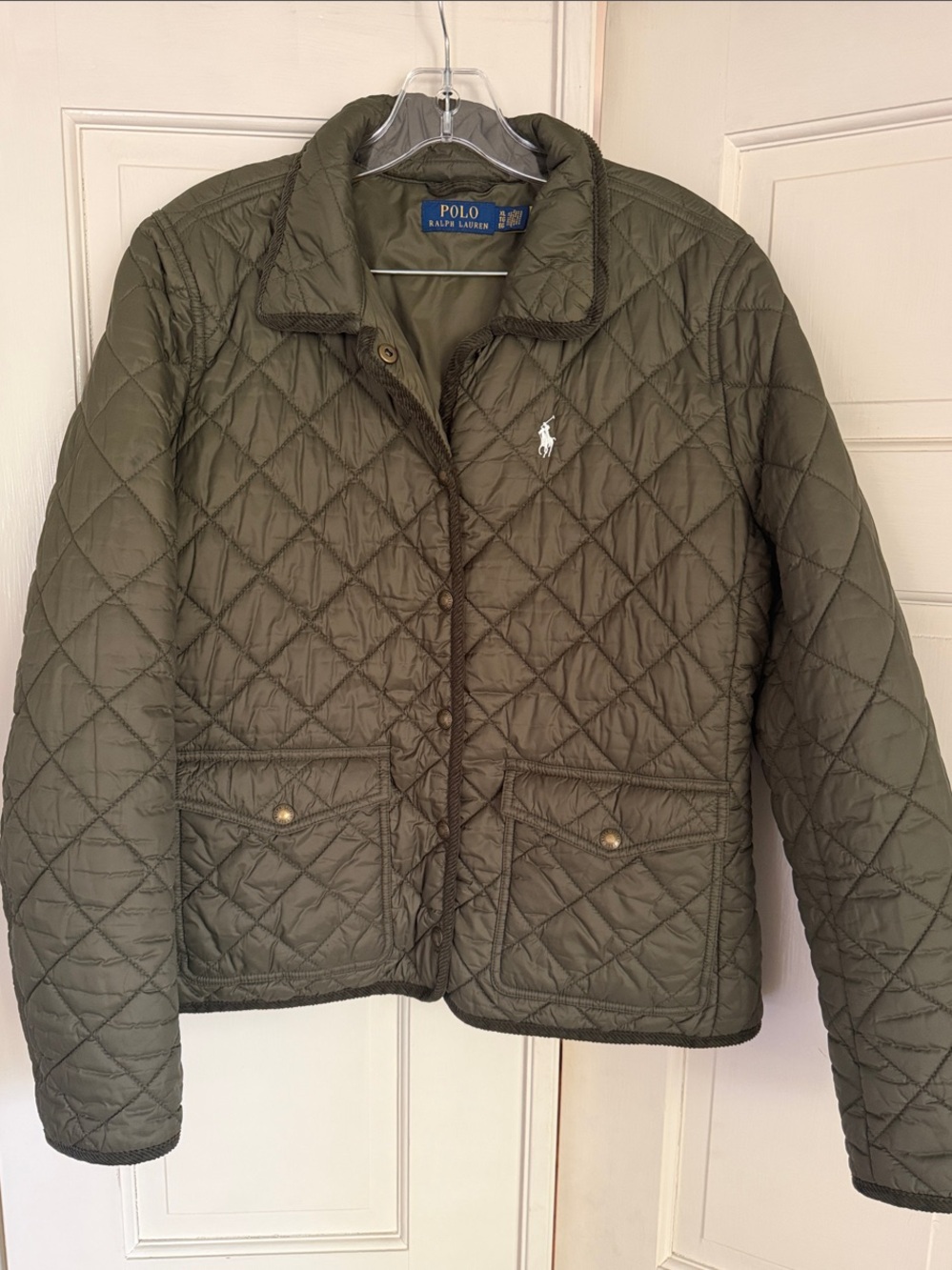 Polo by Ralph Lauren Quilted Barn Jacket in Olive Green